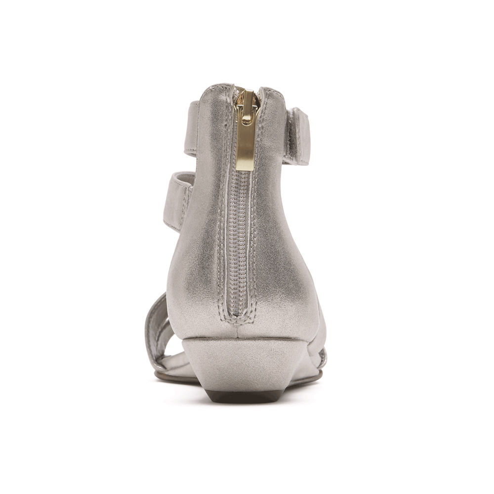 Rockport Sandaler Dame Sølv - Total Motion Zandra Strappy - MGTW67082